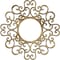 Ekena Millwork Reims Architectural Grade PVC Pierced Ceiling Medallion, Antiqued Brass, 30"OD x 11 1/2"ID x 1"P CMPP30REABS - alternate 1